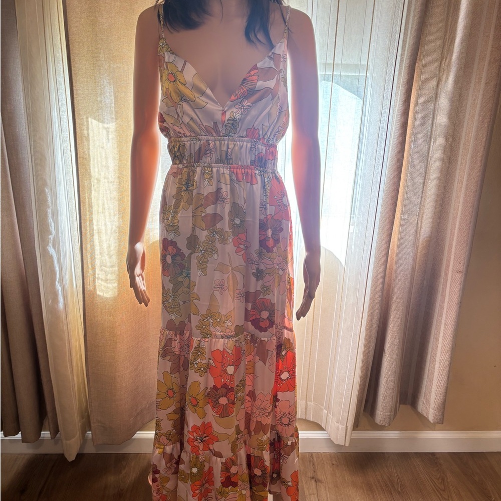 Blush | NWOT | Vintage Style | Boho Backless Maxi Dress